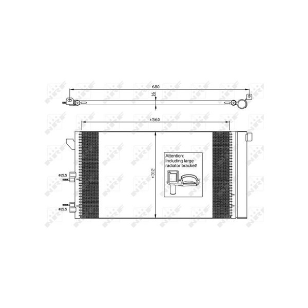 Kondensor, klimatanläggning Nrf 35921 NRF