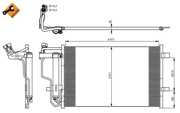 Kondensor, klimatanläggning Nrf 35922 NRF