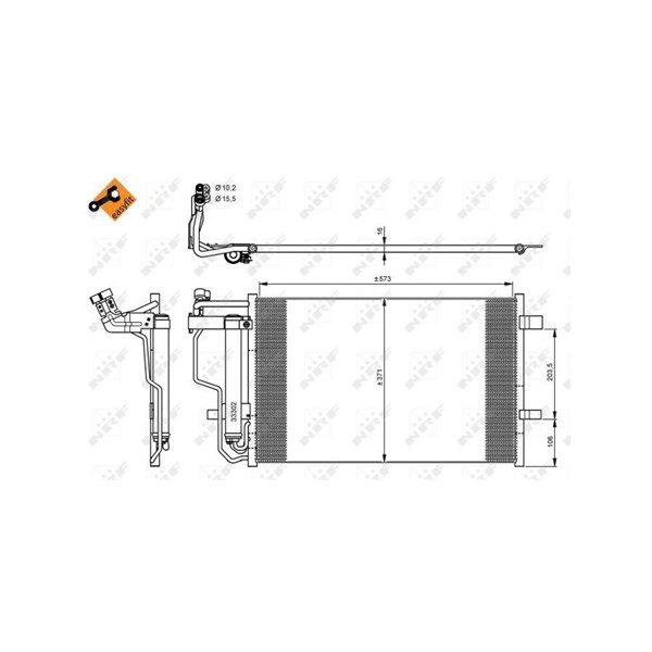 Kondensor, klimatanläggning Nrf 35922 NRF
