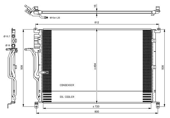 Kondensor, klimatanläggning Nrf 35923 NRF
