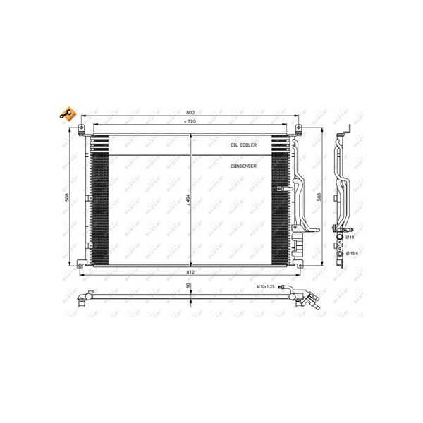 Kondensor, klimatanläggning Nrf 35923 NRF