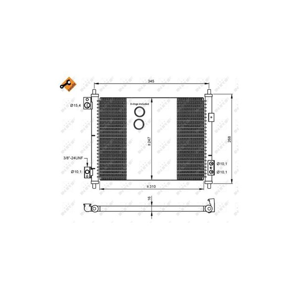 Kondensor, klimatanläggning Nrf 35926 NRF
