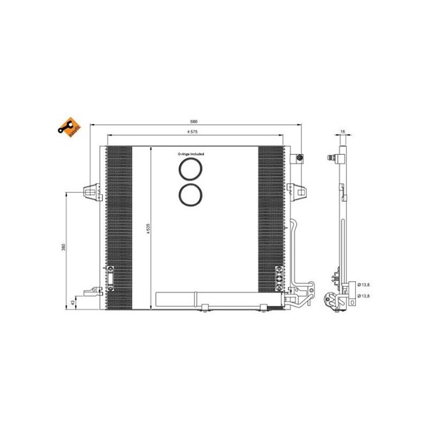 Kondensor, klimatanläggning Nrf 35927 NRF