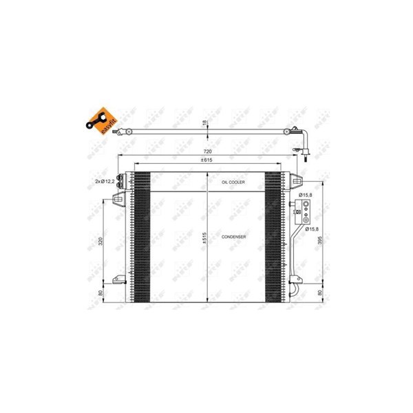 Kondensor, klimatanläggning Nrf 35928 NRF