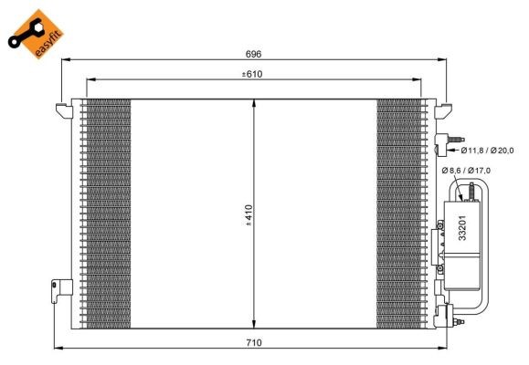 Kondensor, klimatanläggning Nrf 35929 NRF