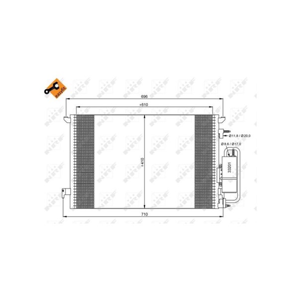 Kondensor, klimatanläggning Nrf 35929 NRF