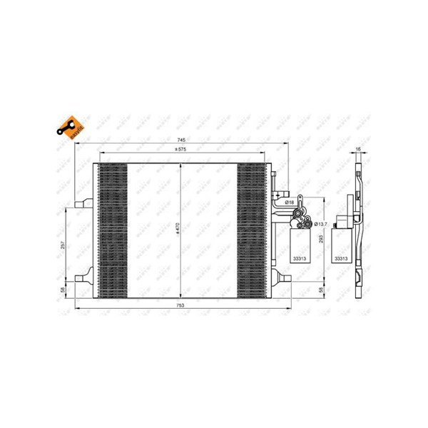 Kondensor, klimatanläggning Nrf 35930 NRF