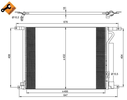 Kondensor, klimatanläggning Nrf 35931 NRF