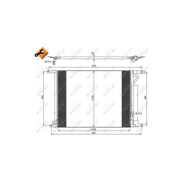 Kondensor, klimatanläggning Nrf 35931 NRF