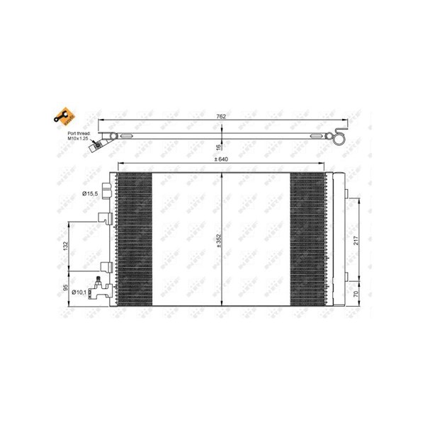 Kondensor, klimatanläggning Nrf 35932 NRF