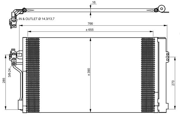 Kondensor, klimatanläggning Nrf 35934 NRF