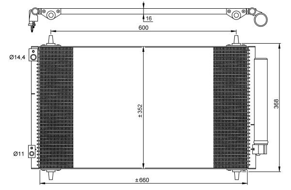 Kondensor, klimatanläggning Nrf 35935 NRF