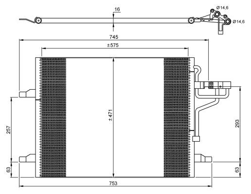 Kondensor, klimatanläggning Nrf 35936 NRF