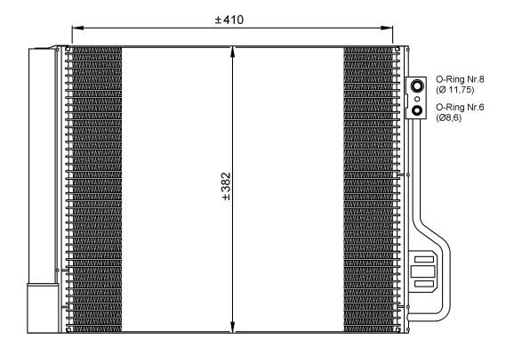 Kondensor, klimatanläggning Nrf 35937 NRF
