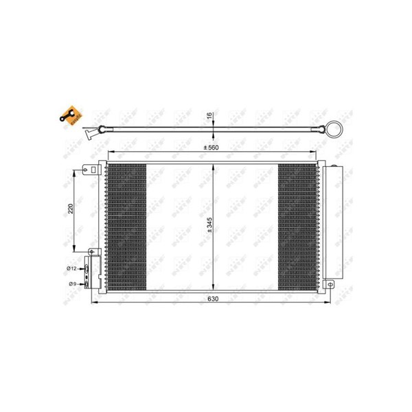 Kondensor, klimatanläggning Nrf 35939 NRF