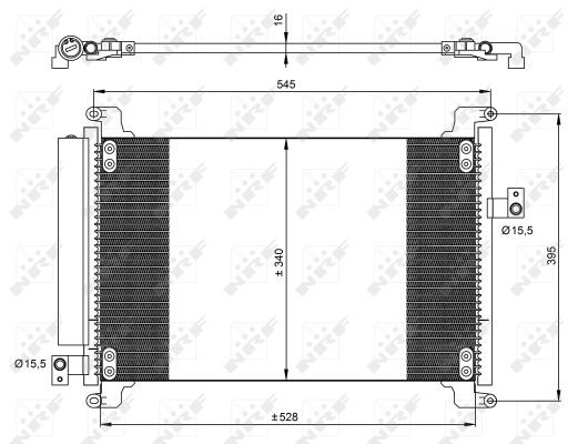 Kondensor, klimatanläggning Nrf 35941 NRF