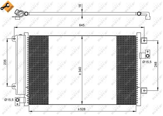 Kondensor, klimatanläggning Nrf 35942 NRF