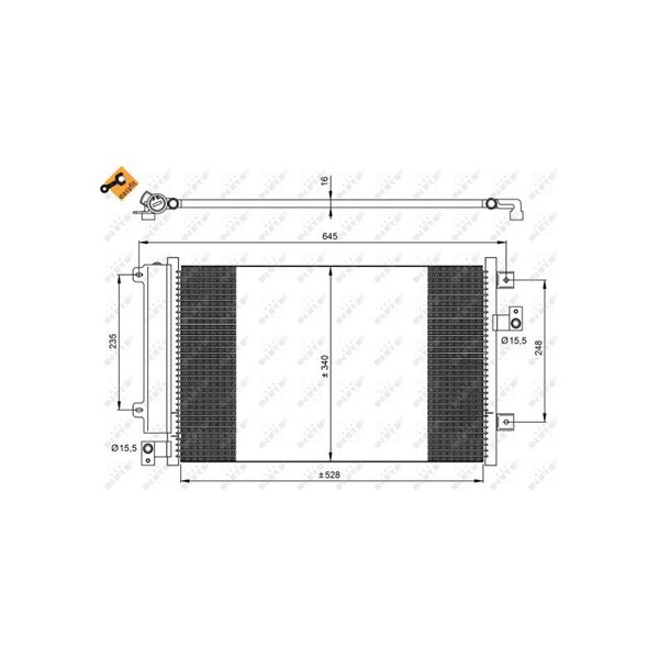 Kondensor, klimatanläggning Nrf 35942 NRF