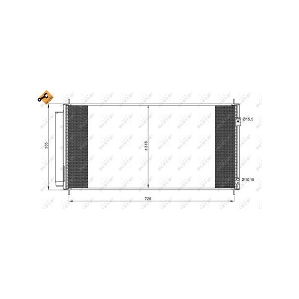Kondensor, klimatanläggning Nrf 35943 NRF