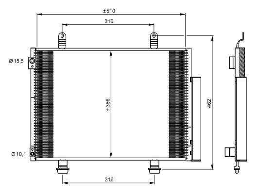 Kondensor, klimatanläggning Nrf 35944 NRF