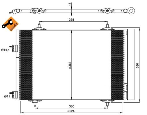 Kondensor, klimatanläggning Nrf 35945 NRF