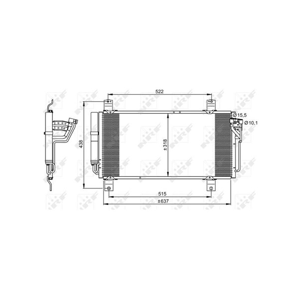 Kondensor, klimatanläggning Nrf 35949 NRF
