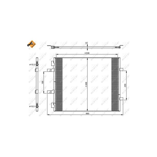 Kondensor, klimatanläggning Nrf 35960 NRF