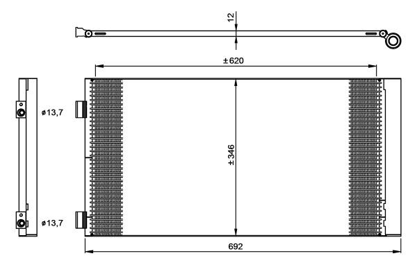 Kondensor, klimatanläggning Nrf 35961 NRF