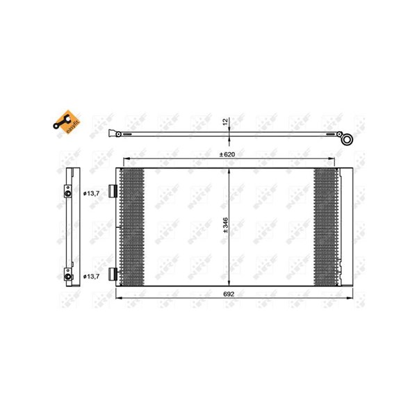 Kondensor, klimatanläggning Nrf 35961 NRF