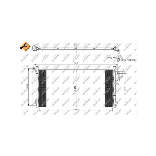 Kondensor, klimatanläggning Nrf 35962 NRF