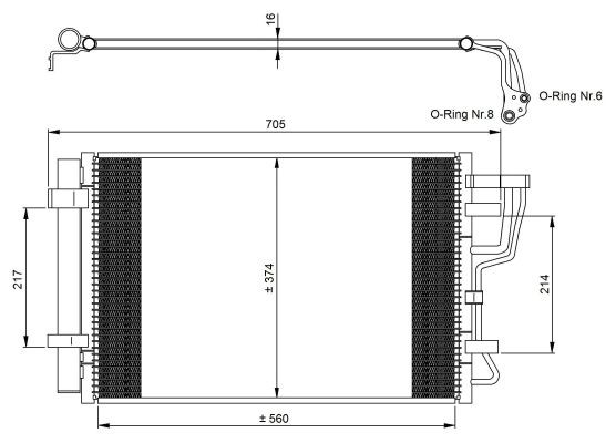 Kondensor, klimatanläggning Nrf 35963 NRF