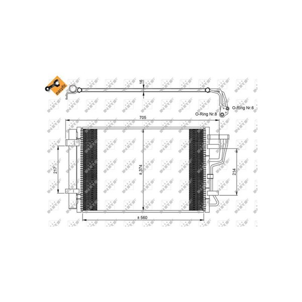 Kondensor, klimatanläggning Nrf 35963 NRF