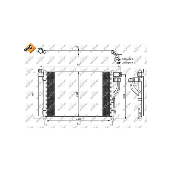 Kondensor, klimatanläggning Nrf 35964 NRF