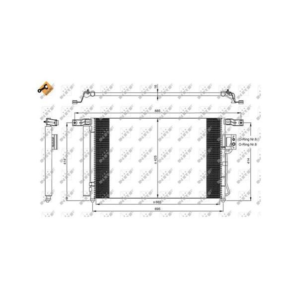Kondensor, klimatanläggning Nrf 35965 NRF