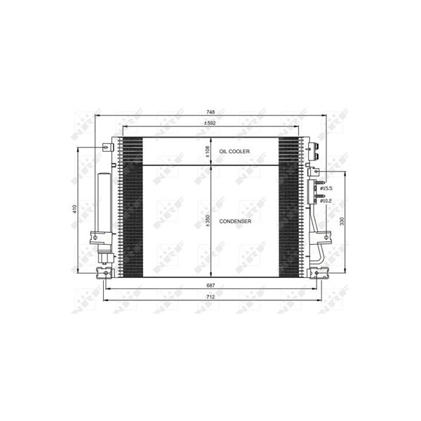 Kondensor, klimatanläggning Nrf 35966 NRF