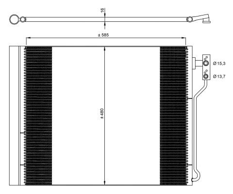 Kondensor, klimatanläggning Nrf 35971 NRF