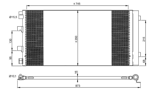 Kondensor, klimatanläggning, Fram Nrf 35972 NRF