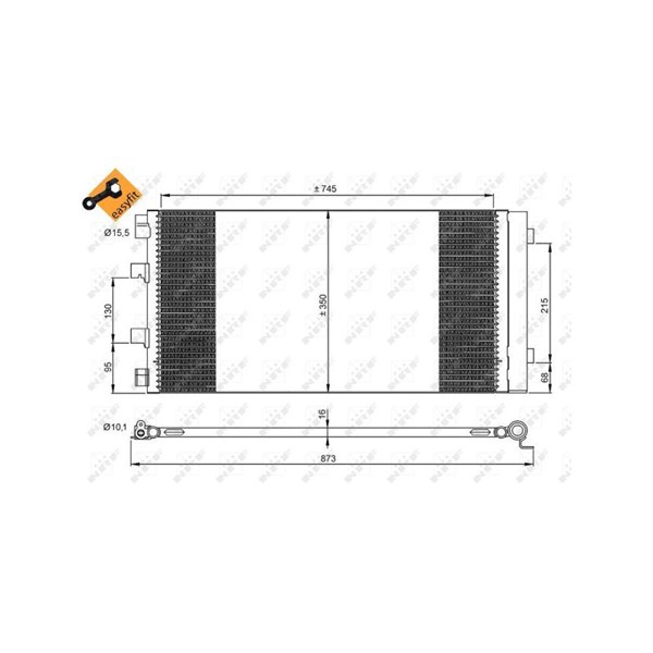 Kondensor, klimatanläggning, Fram Nrf 35972 NRF