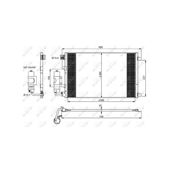 Kondensor, klimatanläggning Nrf 35973 NRF