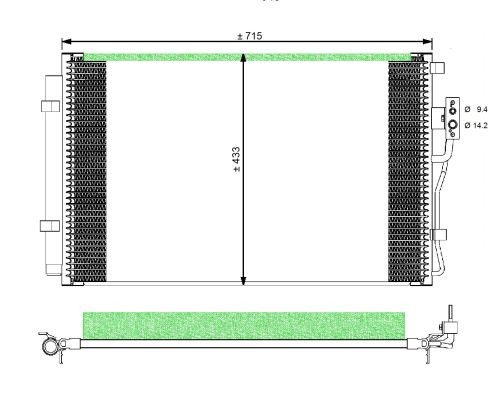 Kondensor, klimatanläggning Nrf 35985 NRF