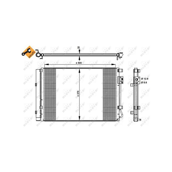Kondensor, klimatanläggning Nrf 35997 NRF
