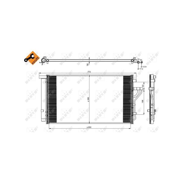 Kondensor, klimatanläggning Nrf 35998 NRF