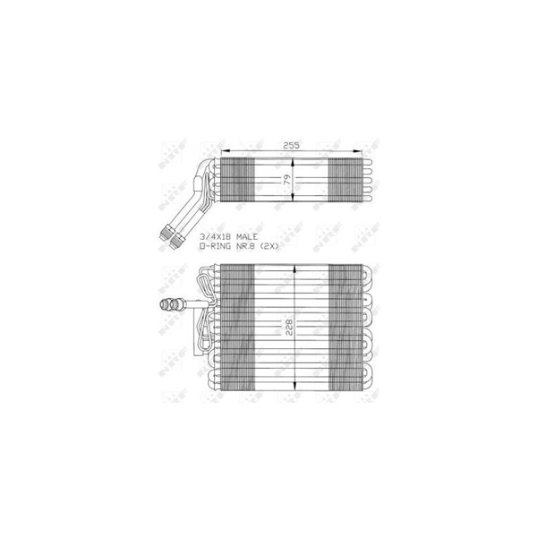 Förångare, klimatanläggning Nrf 36024 NRF