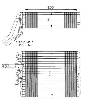 Förångare, klimatanläggning, Cylinder 2, Cylinder 3, Cylinder 4,  NRF
