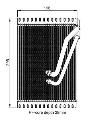 Förångare, klimatanläggning Nrf 36153 NRF