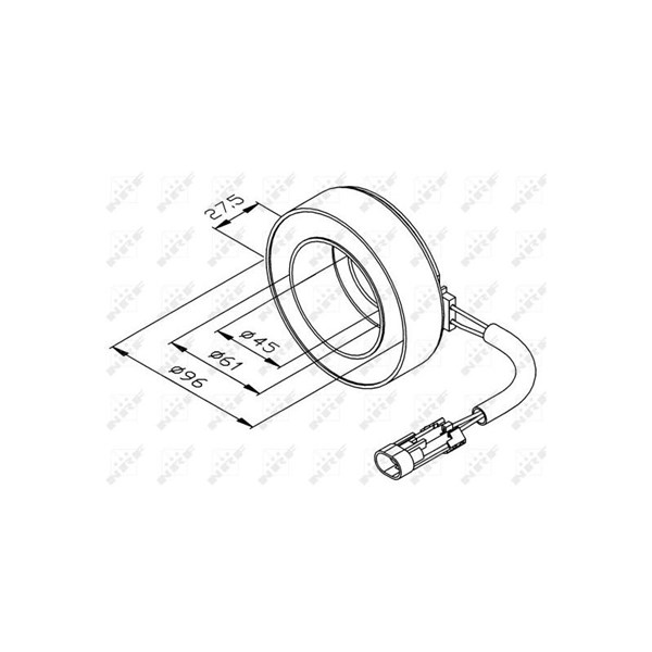 Spole, magnetkoppling, kompressor Nrf 38470 NRF