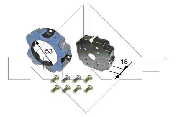 Spole, magnetkoppling, kompressor Nrf 38473 NRF