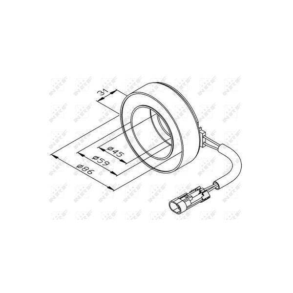 Spole, magnetkoppling, kompressor Nrf 38475 NRF