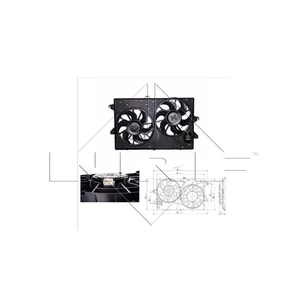 Fläkt, kylare 12V Nrf 47000 NRF