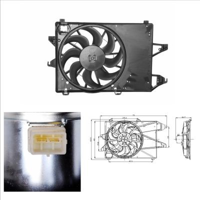 Fläkt, kylare 12V Nrf 47002 NRF